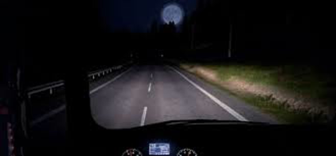drivers veiw driving at night